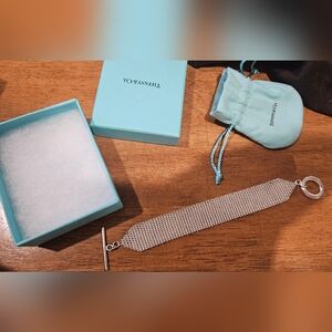 Tiffany & Co. 925 Mesh Toggle Bracelet RARE